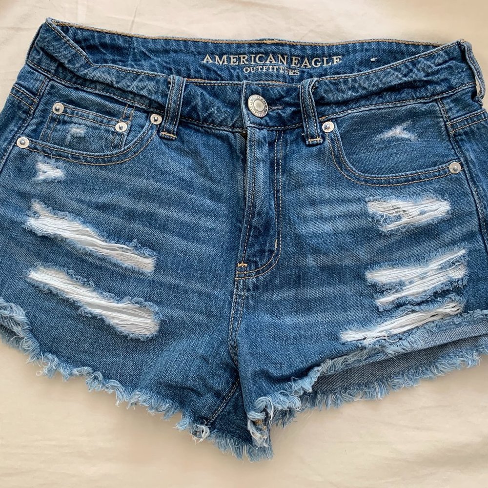 American Eagle Distressed Denim Shorts